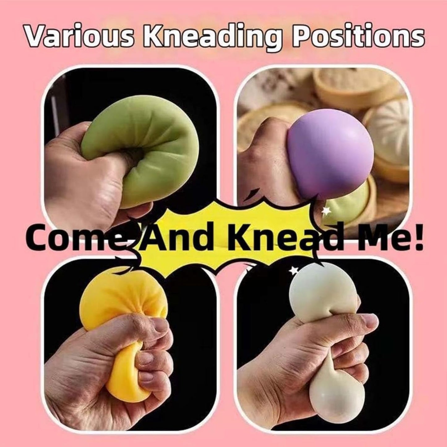 Rainbow Squishy Dumplings (4pcs)