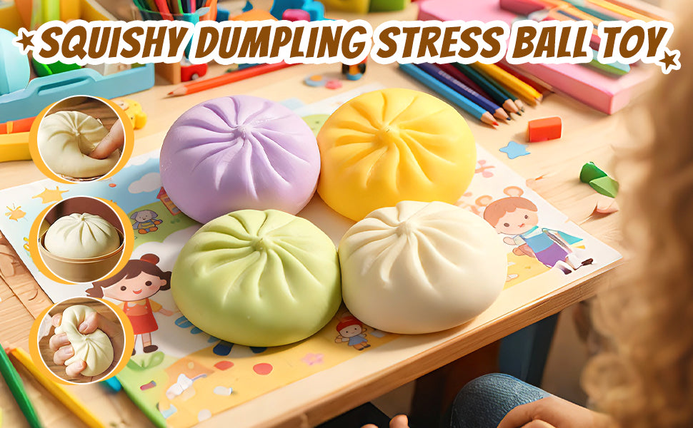 Rainbow Squishy Dumplings (4pcs)