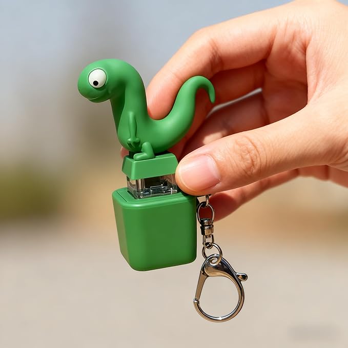 Lizard Button Keychain (4pcs)
