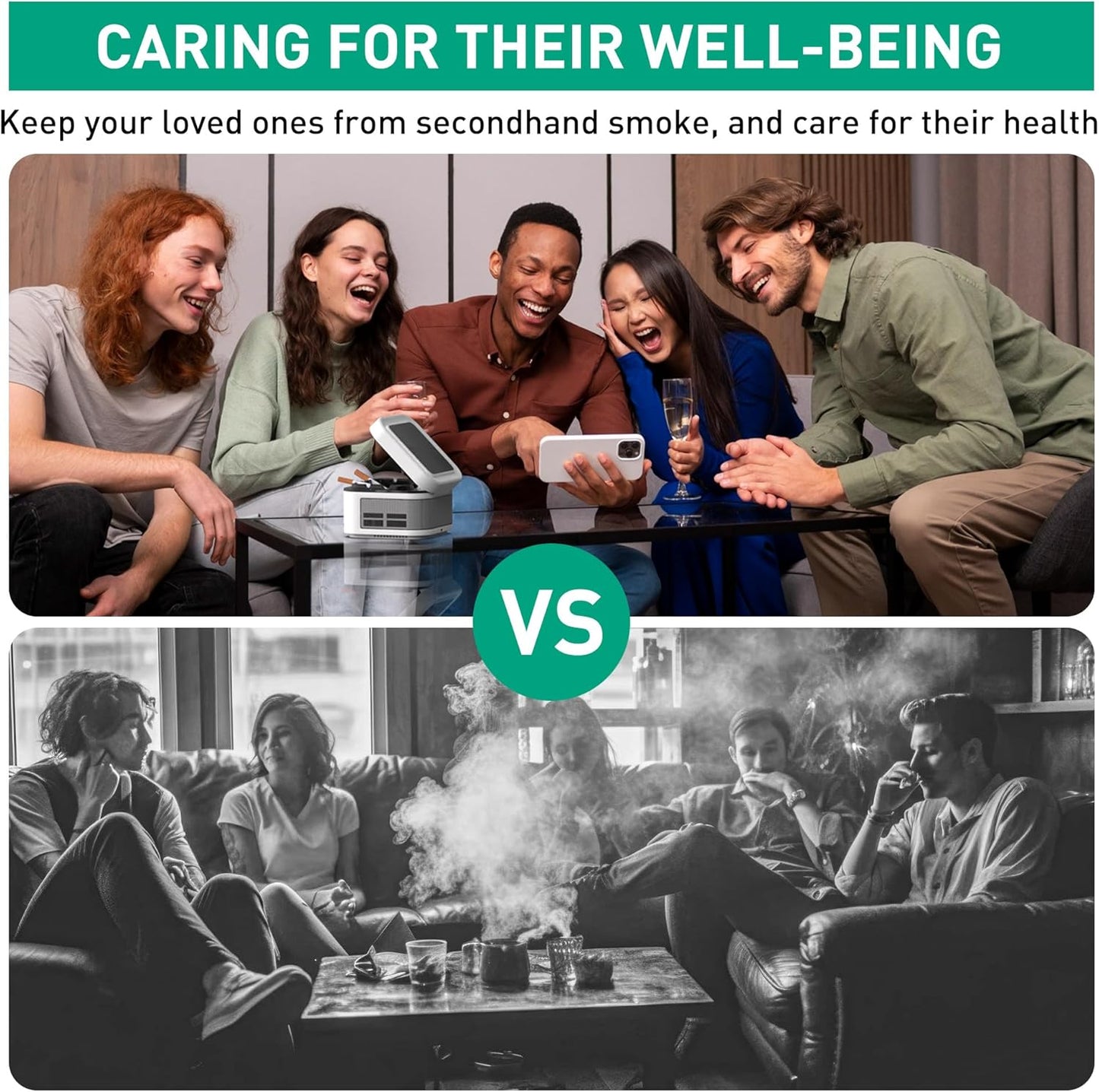 Smokeless Ashtray & Air Purifier – 2-in-1