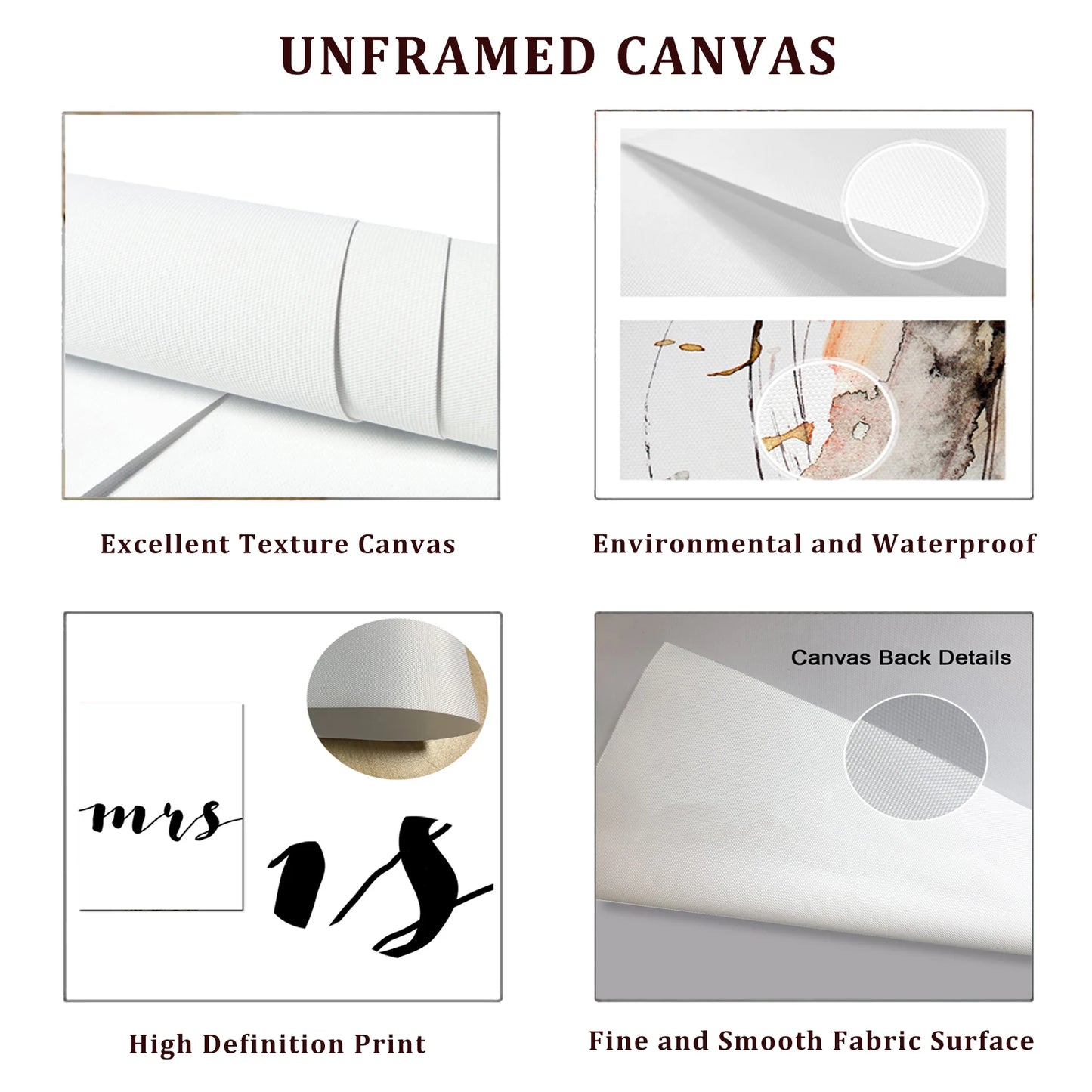 Modern Abstract Wall Art – Set of 4 (Gold & Grey)