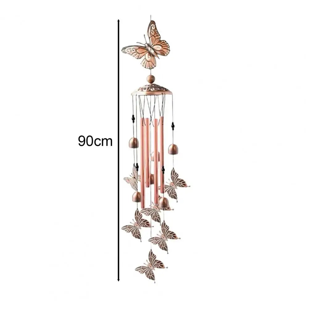 Butterfly Angel Wind Chime – Outdoor Tube Pendant, Crisp Sound